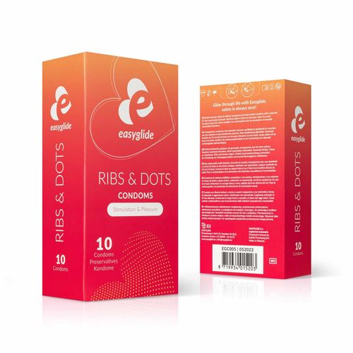 Easyglide - Ribs And Dots Condoms 10 Pcs na Arena.pl