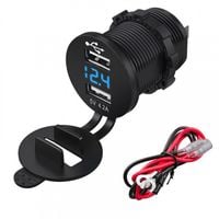 STACJA ŁADOWANIA USB 5V 4.2A WODOODPORNA LED 12-24V