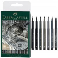 PISAKI PITT ARTIST PEN B GREY&BLACK 8SZT
