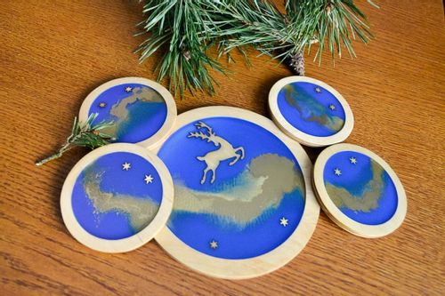 Okrągła tacka drewniana na Arena.pl