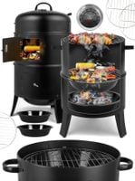 Grill Węglowy Wędzarnia Ogrodowa z Termometrem Palenisko 3w1