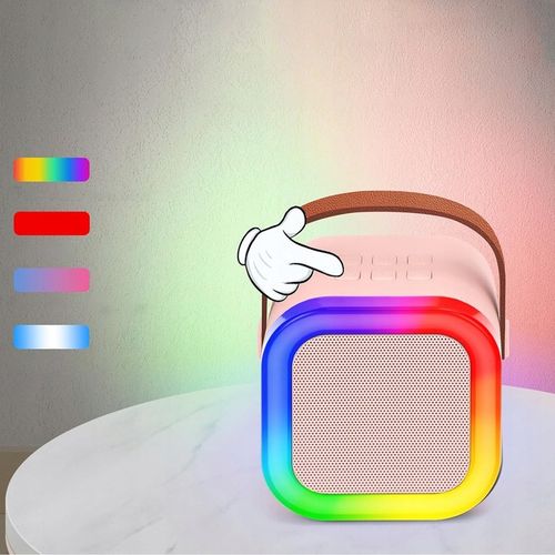 URZĄDZENIE ZESTAW DO KARAOKE, 2 MIKROFONY, GŁOŚNIK BLUETOOTH Z 3 TRYBY LED na Arena.pl