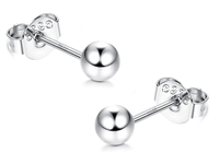 Delikatne srebrne kolczyki wkrętki gładkie kulki kuleczki 5mm balls srebro 925 SLBALL_5MM