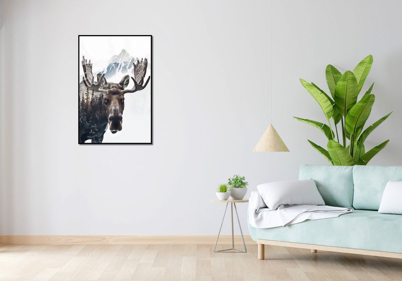 Plakat 61x90,5cm Łoś Duch Lasu zdjęcie 4
