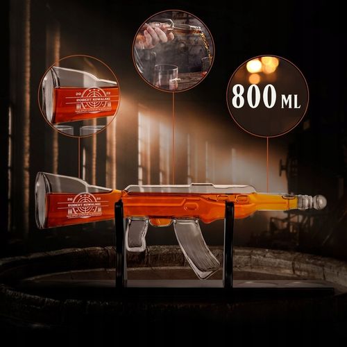 Zestaw do Whisky Karafka Karabin 4 Szklanki Grawer na Urodziny dla Faceta na Arena.pl
