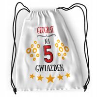 Plecak Sportowy Szkolny Geografa Worek Torba Z Nadrukiem Ze Zdjęciem