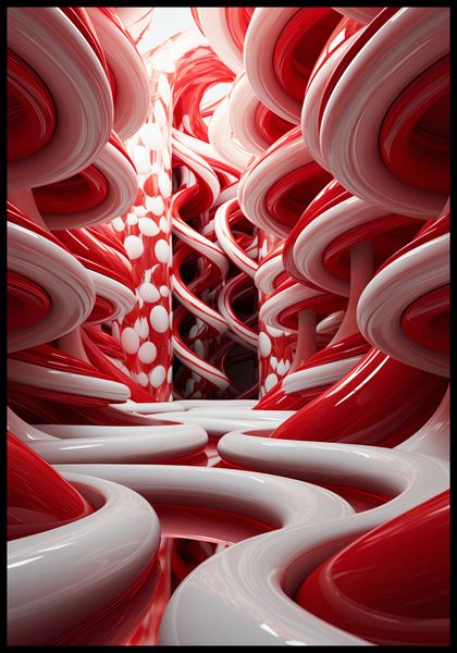 Plakat 68x98cm Czerwone Wiry zdjęcie 2