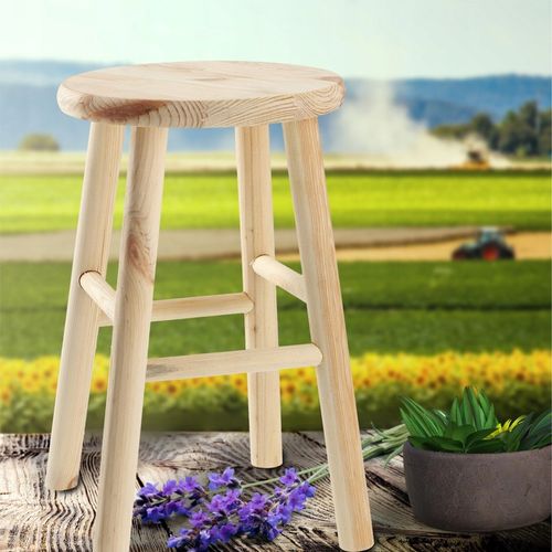 TABORET DREWNIANY KUCHENNY STOŁEK KRZESŁO 46cm SOLIDNY SOSNOWY DO na Arena.pl