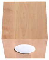 Spot Sufitowy QUAD Naturalne Drewno GU10 40W Sollux Lighting