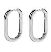 Kolczyki srebrne posrebrzane owalne geometryczne stal chirurgiczna