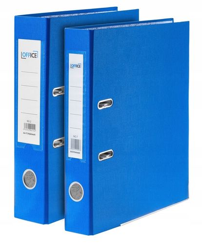 Segregator Niebieski z szyną A4 - 75 mm 10 sztuk na Arena.pl