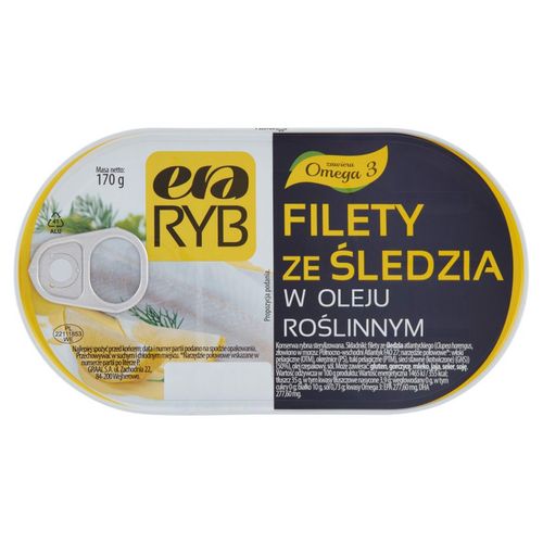Era Ryb Filety ze śledzia w oleju roślinnym 170 g na Arena.pl