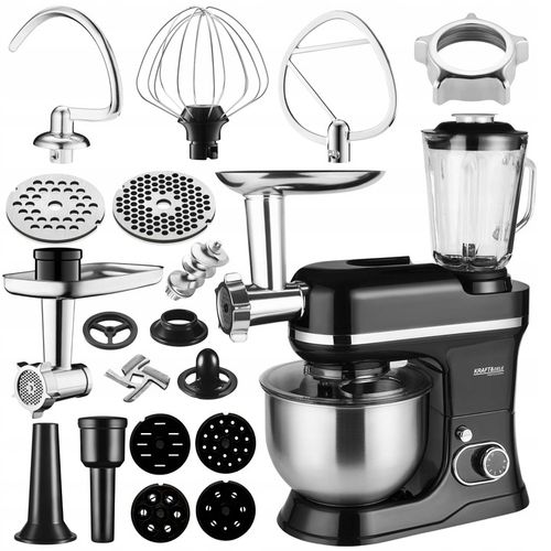 ROBOT PLANETARNY KUCHENNY MIKSER Z MISĄ BLENDER SZKLANY I MASZYNKA DO MIĘSA na Arena.pl