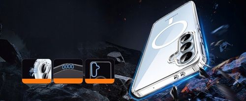 Etui do SAMSUNG Galaxy S25 5G do MagSafe WZMACNIANE 360° CLEAR CASE + SZKŁO na Arena.pl