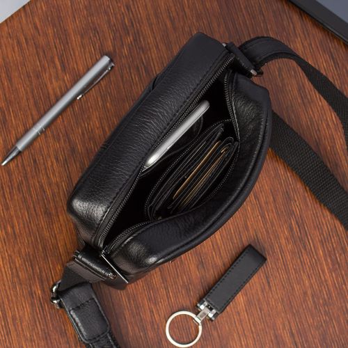 torba męska skórzana antonio iii - czarna na Arena.pl