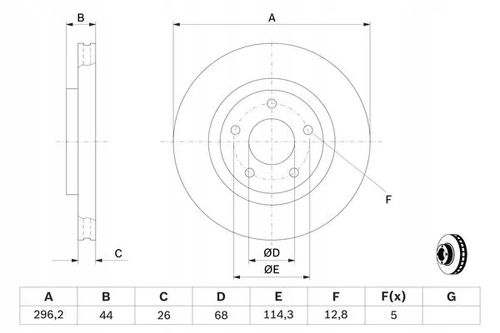 TARCZA HAM PRZOD 296X26 V BOSCH na Arena.pl