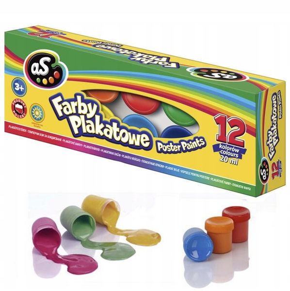 AS Farby plakatowe 12 kolorów - 20 ml zdjęcie 15