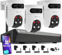 Zestaw Monitoringu WiFi EZVIZ 3 Kamery 6Mpx Obrót 360° NVR 8CH