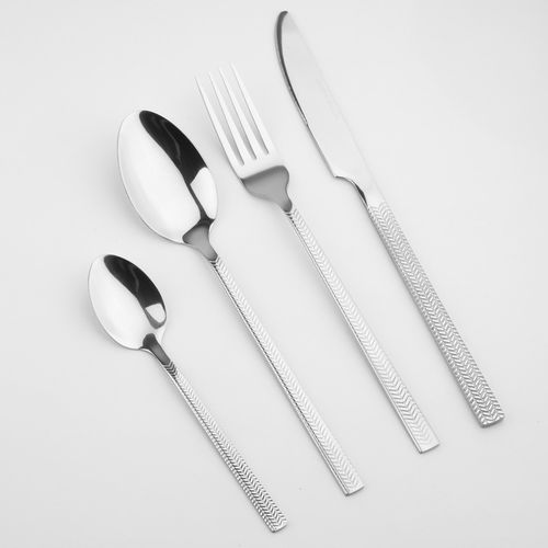 Komplet sztućców zestaw sztućców sztućce dla 6 OS JAGNA SREBRNE 24-elementy na Arena.pl
