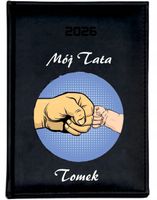 KALENDARZ A5 2026 DZIENNY planer Z NADRUKIEM prezent na dzień taty + imię