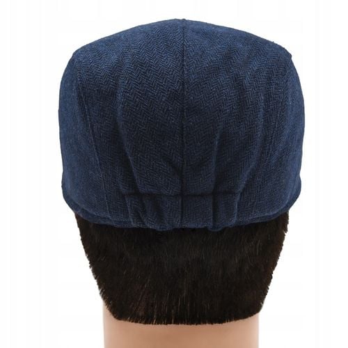 Kaszkiet Męski Zimowy Ocieplany Elegancka Czapka w Jodełkę Pako Jeans na Arena.pl