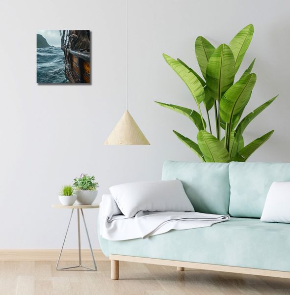 Obraz 30x30cm Statek na Falach zdjęcie 2