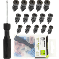 WKRĘTY WULKANIZACYJNE 15 SZTUK ZESTAW NAPRAWCZY DO OPON KOŁKI WKRĘTAK