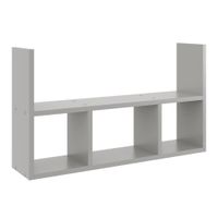 Półka ścienna, regał wiszący, 79x18x45 cm, szary, mat