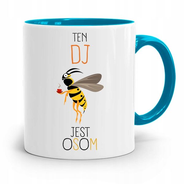 Dla Dja Muzyka Kubek Błękitny Jest Osom Prezent Z Nadrukiem Ze Zdjęciem zdjęcie 1