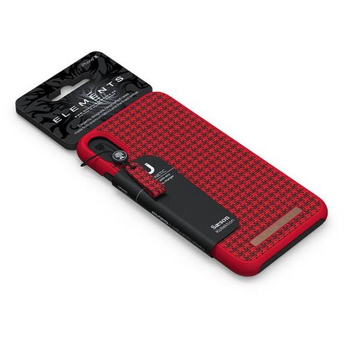 NORDIC ELEMENTS SAESON IDUN - MATERIAŁOWE ETUI IPHONE XS / X (RED) na Arena.pl