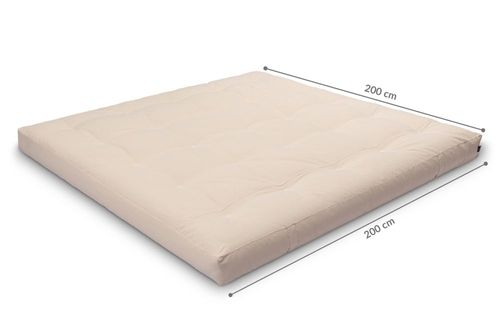 Materac 200x200 z lateksem - Pascall Futon Medium Latex - Ecru na Arena.pl