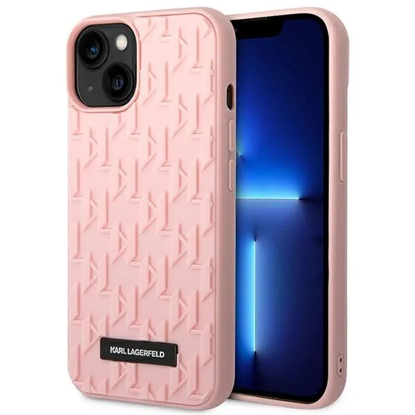 Etui Karl Lagerfeld 3D Monogram na iPhone 14 Plus - różowe zdjęcie 1