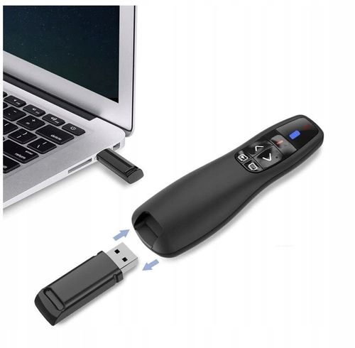 WSKAŹNIK PREZENTER LASEROWY PILOT BEZPRZEWODOWY DO PREZENTACJI LASER USB na Arena.pl