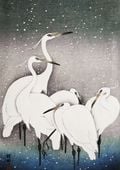 Plakat 29,7x42cm Group of Egrets, Koson Japoński Vintage do Salonu