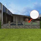 Emaga Kosz gabionowy w kształcie litery U, stal, 570x20x100 cm