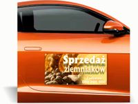Magnes na samochód auto reklama magnetyczna 60x30 cm SPRZEDAŻ ZIEMNIAKÓW