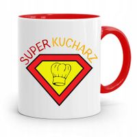 Kubek Czerwony Prezent Dla Super Kucharza Kucharki Z Nadrukiem Ze Zdjęciem