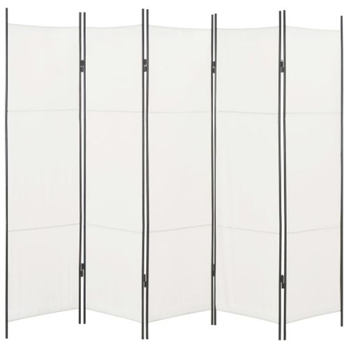 Parawan 5-Panelowy, Biały, 250 X 180 Cm na Arena.pl
