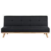 Sofa rozkładana czarna FROYA
