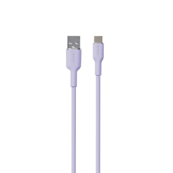 PURO ICON Soft Cable - Kabel USB-A do USB-C 1.5 m (Tech Lavender) zdjęcie 2