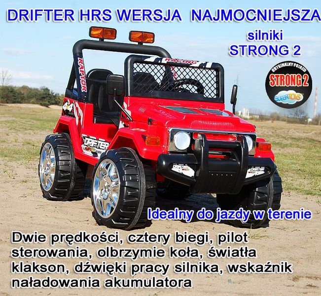 Auto Na Akumulator Olbrzymi Terenowy Drifter 2 Osobowy Z Pilotem,Miękkie Koła, 2,4 Ghz/ S-618 - Arena.pl