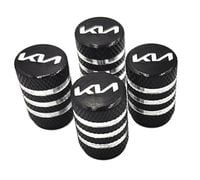 KIA nakrętki na wentyle ALUMINIOWE kapturki KIA wentylki 4szt. NOWE LOGO