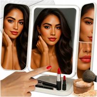 LUSTERKO KOSMETYCZNE PODŚWIETLANE ROZKŁADANE LED DO MAKIJAŻU