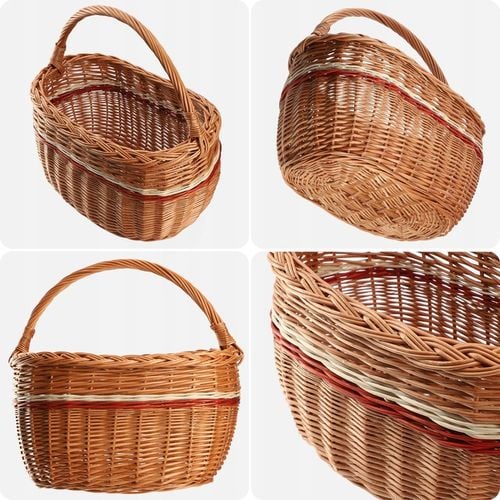 KOSZ WIKLINOWY KOSZYK NA GRZYBY ZAKUPY PIKNIK OWOCE Z WIKLINY DUŻY EKO na Arena.pl