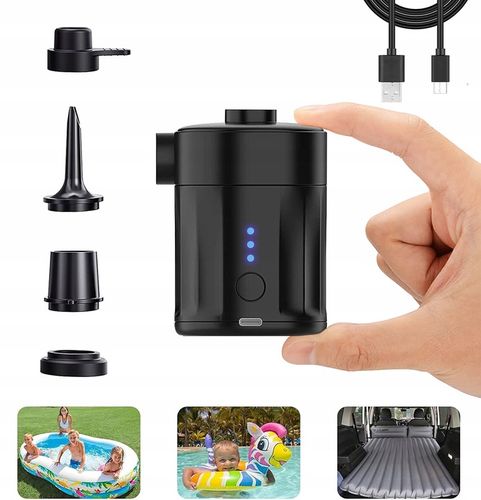 AKUMULATOR MINI POMPA ELEKTRYCZNA NADAJE SIĘ DO PONTONÓW/MATERACY 4000mah na Arena.pl