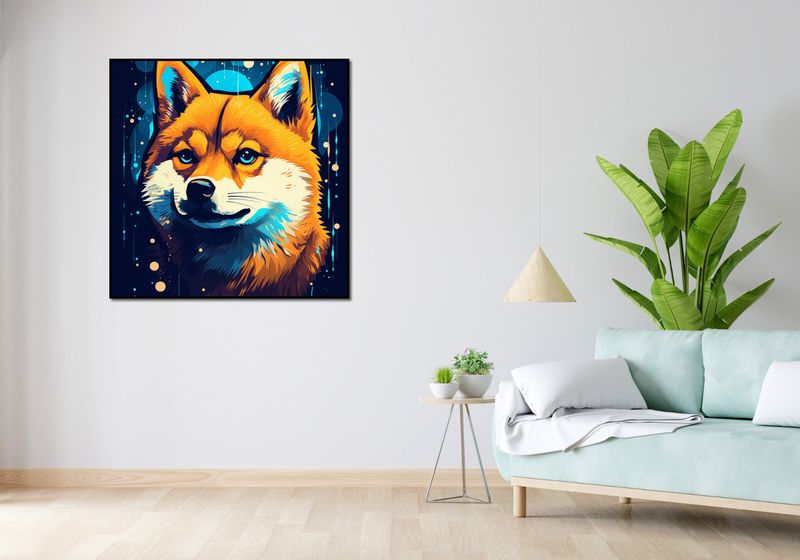 Plakat 100x100cm Lisek w Kosmosie zdjęcie 4