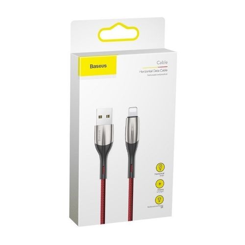 Kabel Lightning z diodą LED Baseus Horizontal 1m 2.4A (czerwony) na Arena.pl