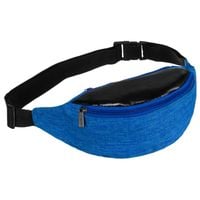 kompaktowa saszetka z poliestru w niebiesko-czarnym kolorze, zawieszona