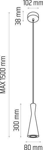 Lampa wisząca biała Vegas 1 pł na Arena.pl