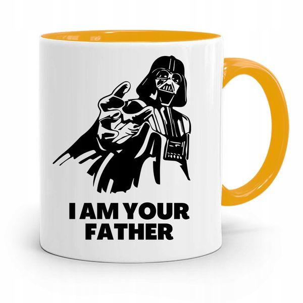 Kubek Żółty Dzień Ojca Dla Taty A Im Your Father Z Nadrukiem Ze Zdjęciem zdjęcie 1
